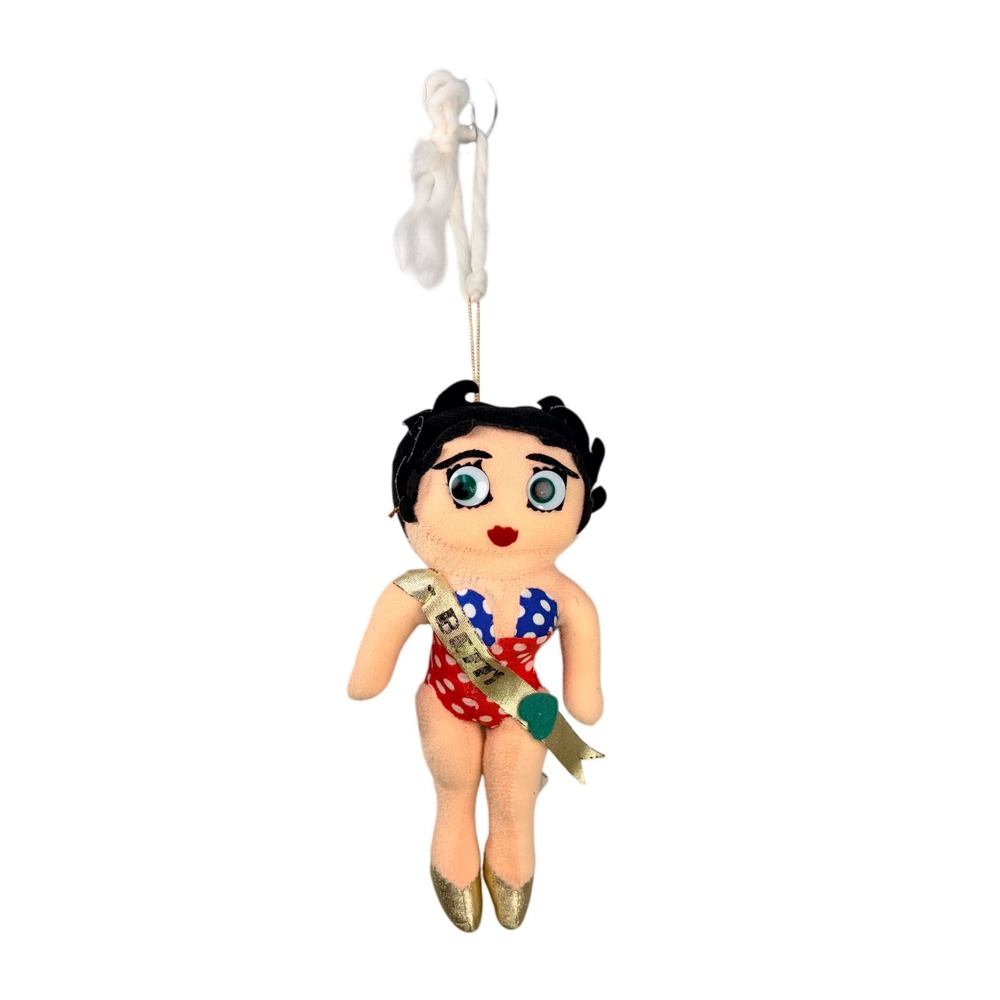 VTG 1989 Betty Boop Plush Doll Ornament Swimsuit Sash Ace Novelty King Features